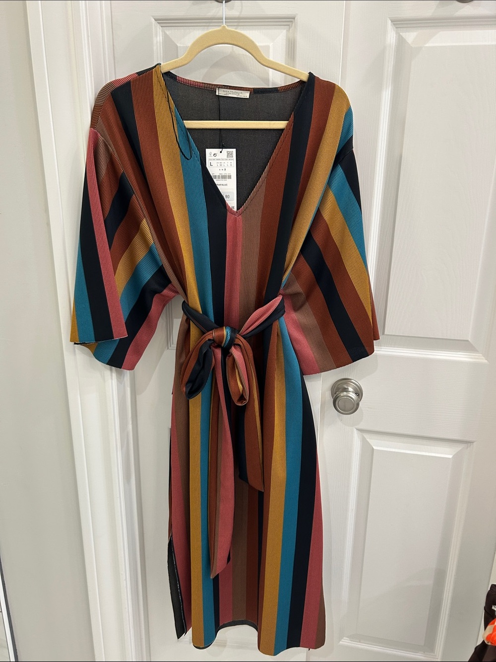 NWT Zara Striped Midi Dress